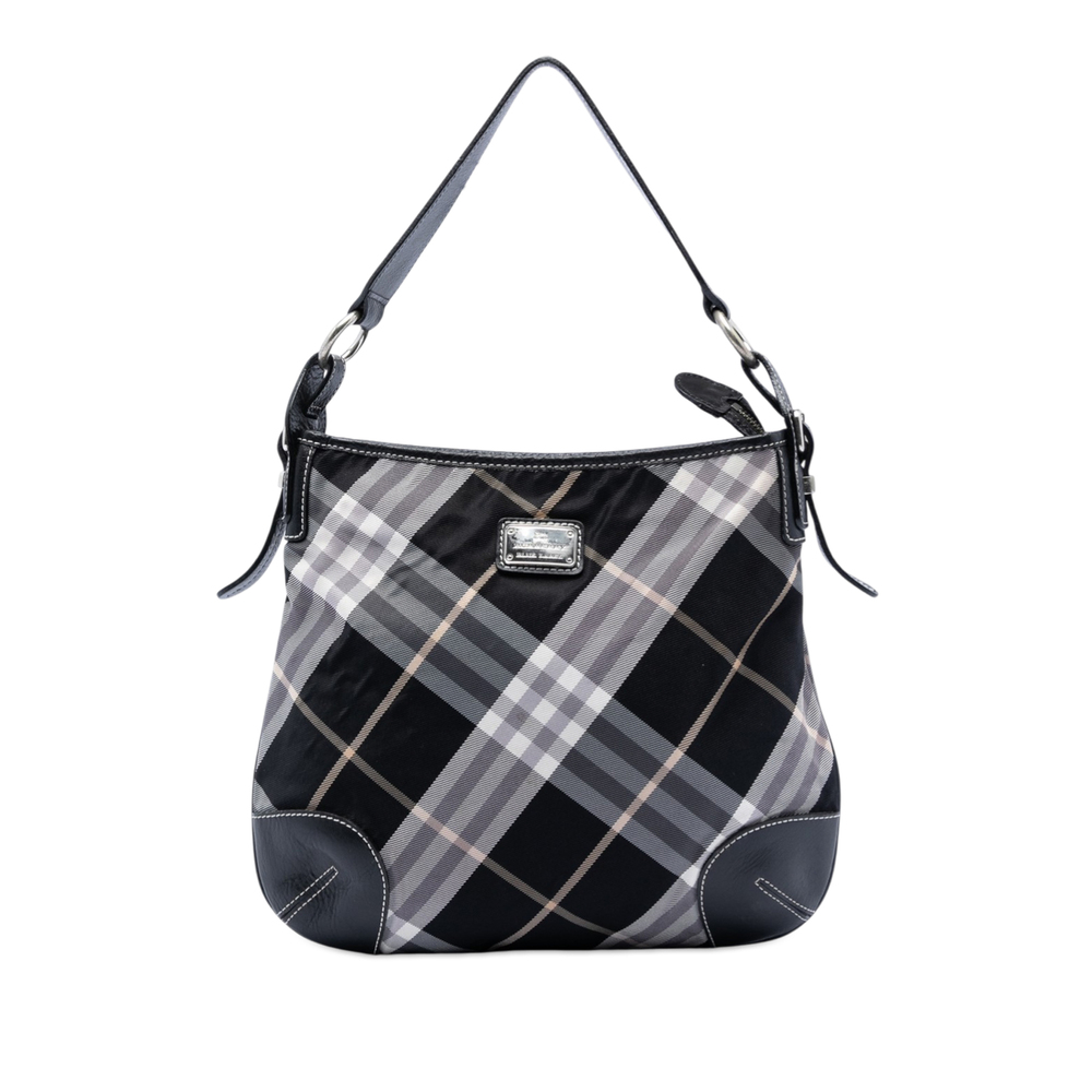 Pre-Loved Burberry Supernova Check Canvas Hobo - Picture 1 of 6
